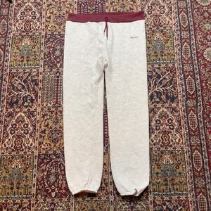 VTG 70s 80s MacGregor Mens Sweatpants gusset Heather Gray Maroon two tone cuff M